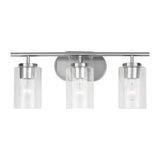 Oslo 3-Light Bath Sconce — Clear Seeded