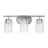 Oslo 3-Light Bath Sconce — Clear Seeded