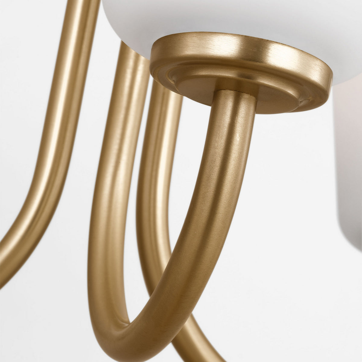 Miles Three Light Chandelier — Etched white