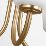 Miles Three Light Chandelier — Etched white