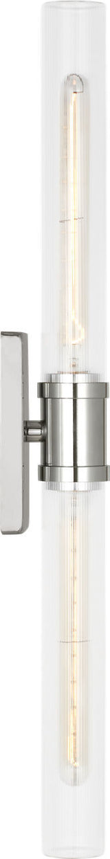Keaton 30" Vanity Sconce — Clear Fluted
