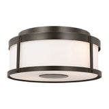 Luning Two Light Flush Mount — Opal Etched