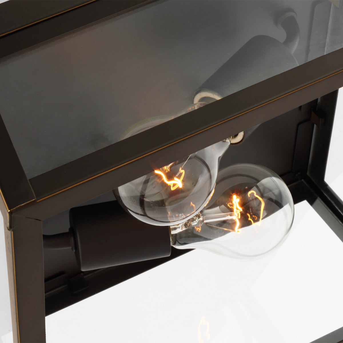 Two Light Outdoor Flush Mount — 60 W