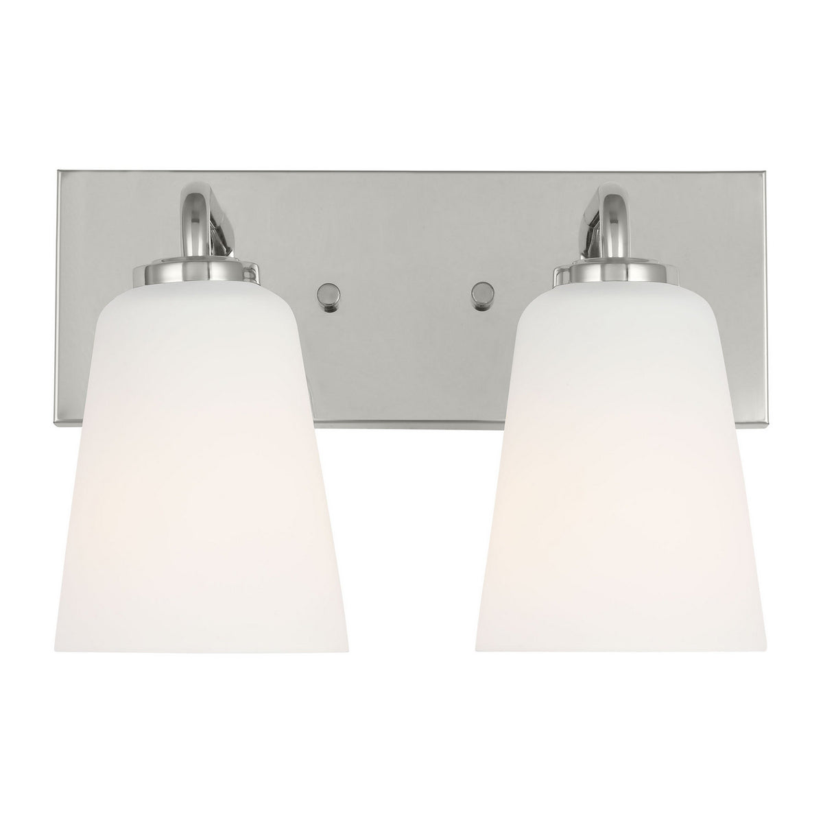 Miles Two Light Bath — Etched white glass