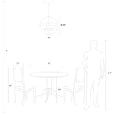 Alturas Three Light Chandelier — Etched / White Inside