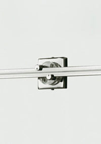 Wall MonoRail 2" Square Power Feed Canopy Single-Feed — Antique Bronze