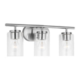 Oslo 3-Light Bath Sconce — Clear Seeded