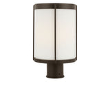 Luning 13 One Light Outdoor Post Lantern — Etched White Glass