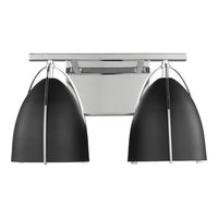 Two Light Wall/Bath — Midnight Black, 75 W
