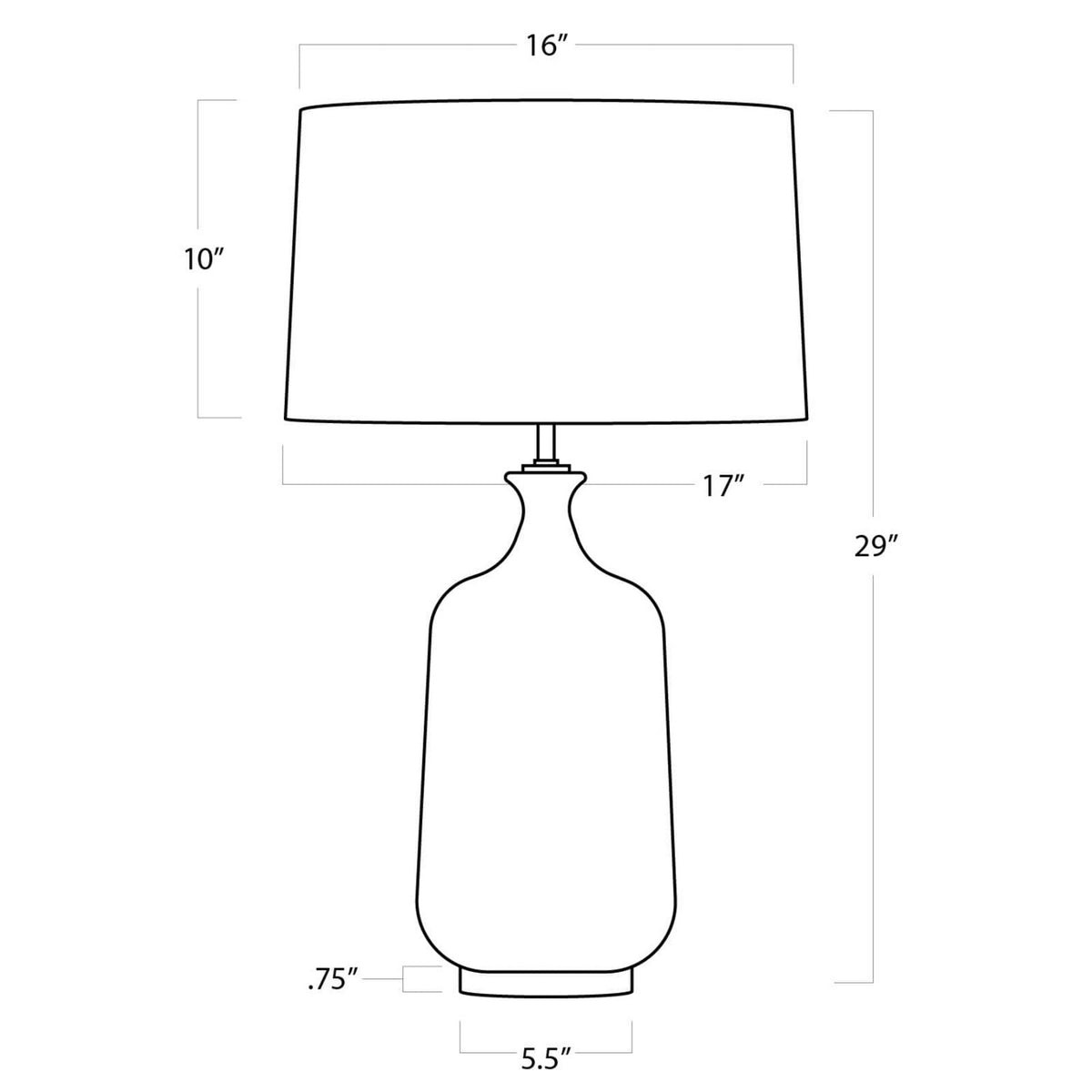 Glace One Light Table Lamp