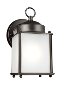 New Castle Small Outdoor Wall Lantern — Satin Etched