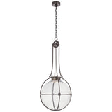 Gracie Large Captured Globe Pendant with Clear Glass
