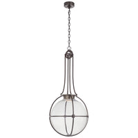 Gracie Large Captured Globe Pendant with Clear Glass