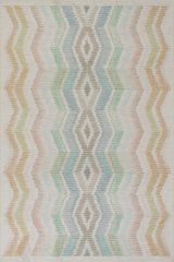 Zarek Novelty Chevron Machine Washable Rug
