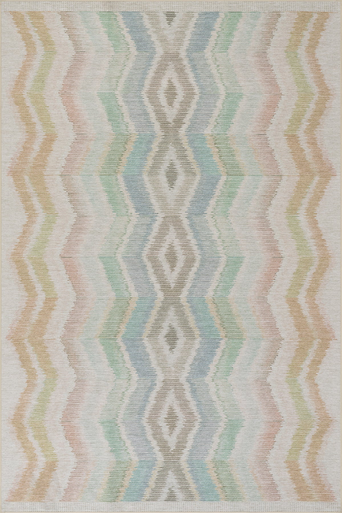 Zarek Novelty Chevron Machine Washable Rug