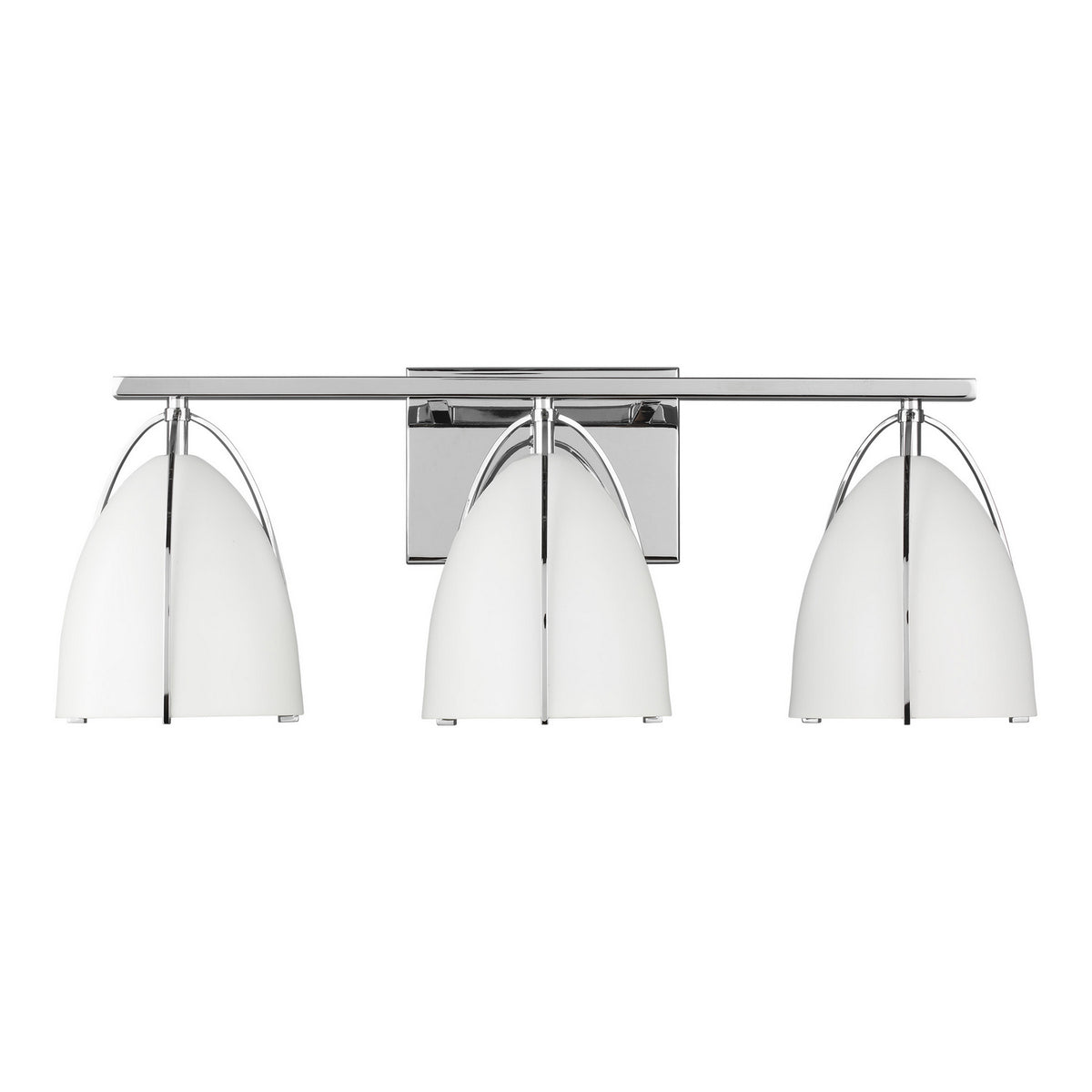 Three Light Wall/Bath — Matte White, 9 W