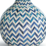 Chevron Bone One Light Table Lamp — Indigo