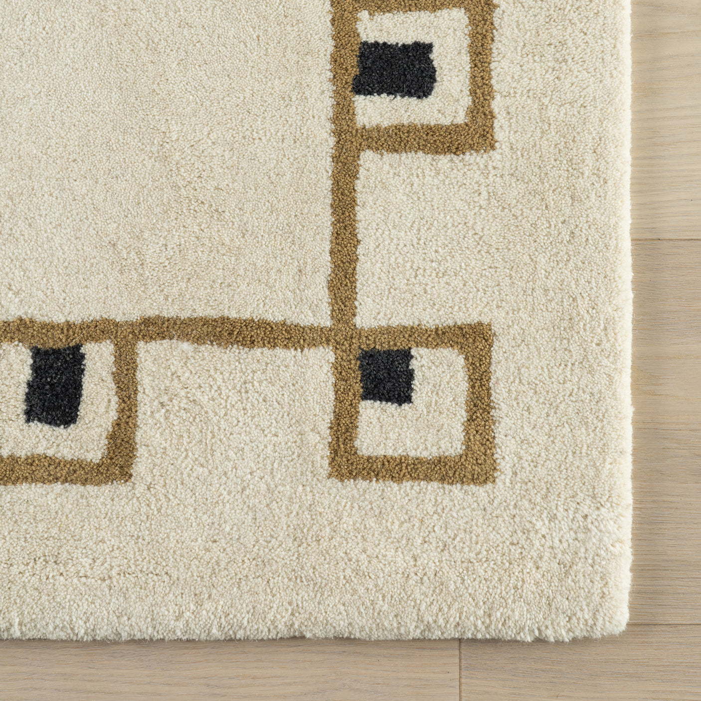 Nate Berkus Yves Bordered Wool Cozy Area Rug