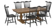 Oak Washed Birch with Distressed Finish and Black Birch with Antique Finish | Canadel Champlain 4280 Oak Washed Dining Set - Floor Model | Valley Ridge Furniture
