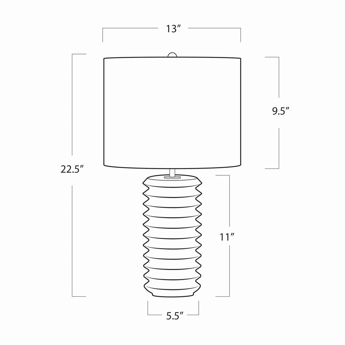 Noir One Light Table Lamp