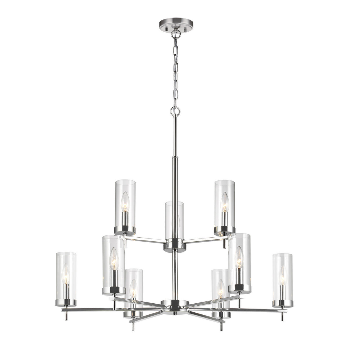 Nine Light Chandelier — 30.25", 60 W
