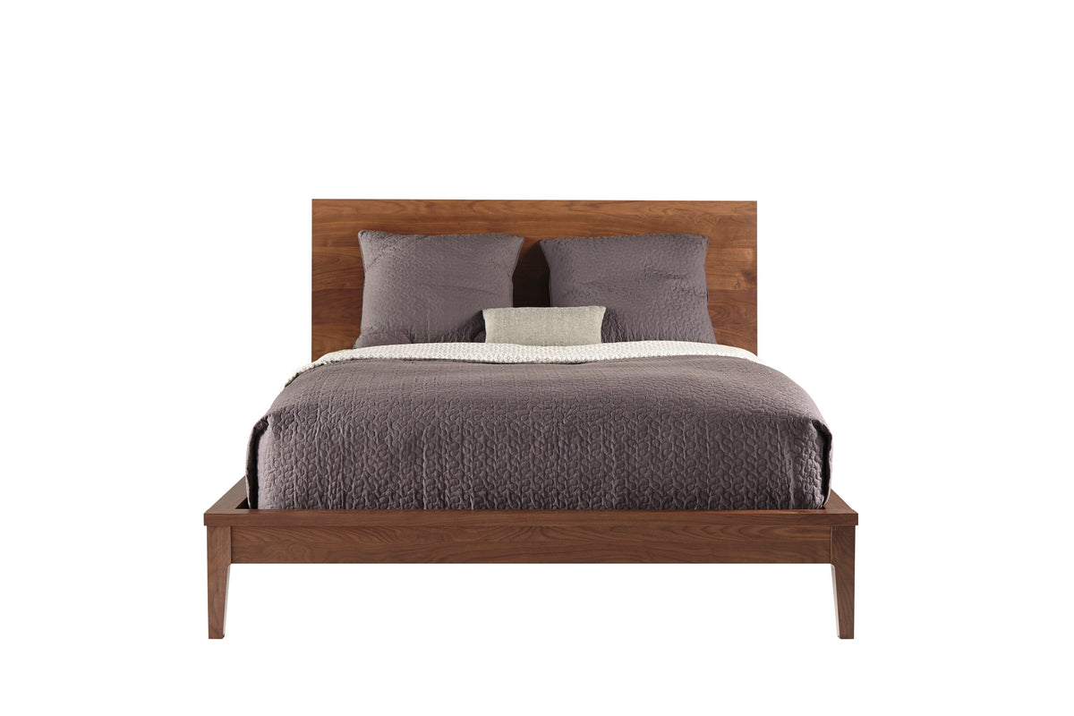 West Bros Serra Platform Bed in 79 Toast, on white