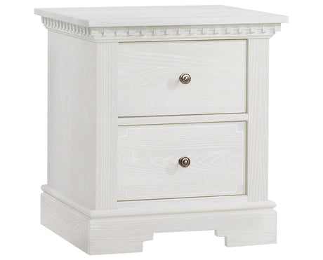 White Brushed Oak | Ithaca Nightstand | Valley Ridge Furniture