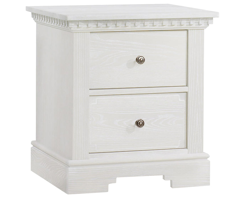 White Brushed Oak | Ithaca Nightstand | Valley Ridge Furniture