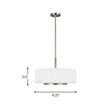 Nance Three Light Hanging Shade