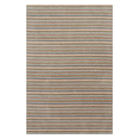 Dash & Albert Brindle Stripe Hand Loom Knotted Wool Rug in Clay, on white