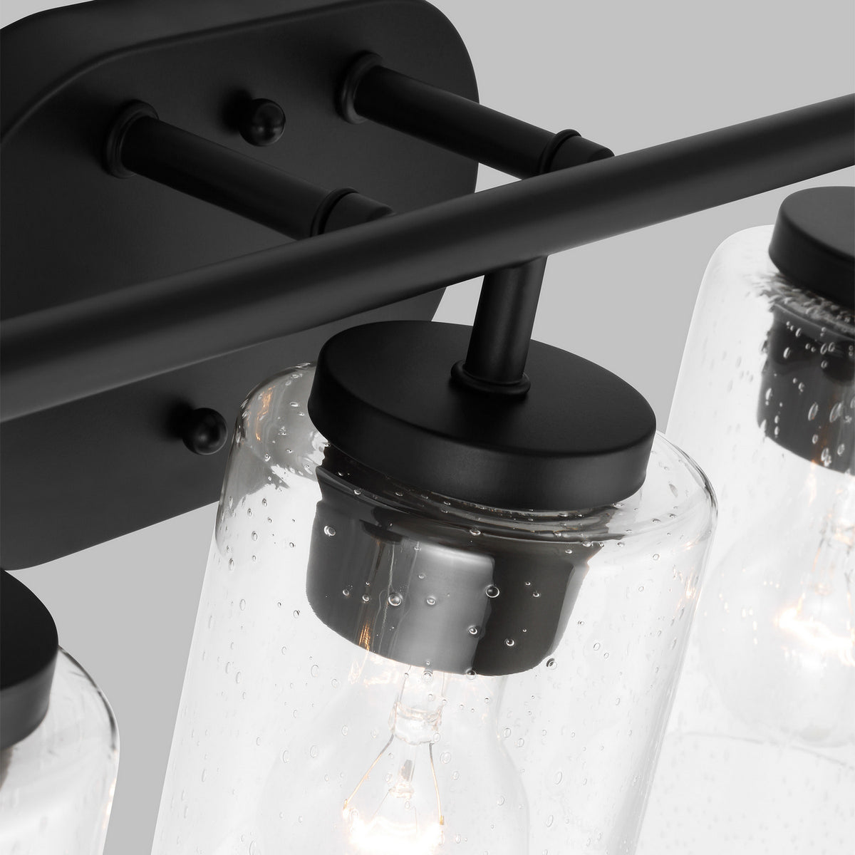 Oslo 3-Light Bath Sconce — Clear Seeded