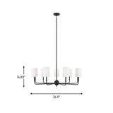Nine Light Chandelier — 14.88", 60 W