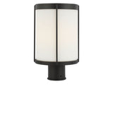 Luning 13 One Light Outdoor Post Lantern — Etched White Glass