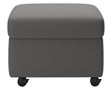 Paloma Leather Silver Grey | Stressless Modern Ottoman | Valley Ridge Furniture