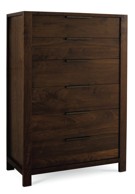 West Bros Phase Chest of Drawers in 80 Walnut, on white
