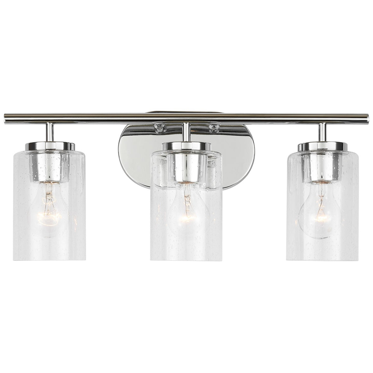 Oslo 3-Light Bath Sconce — Clear Seeded