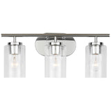 Oslo 3-Light Bath Sconce — Clear Seeded