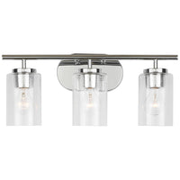Oslo 3-Light Bath Sconce — Clear Seeded