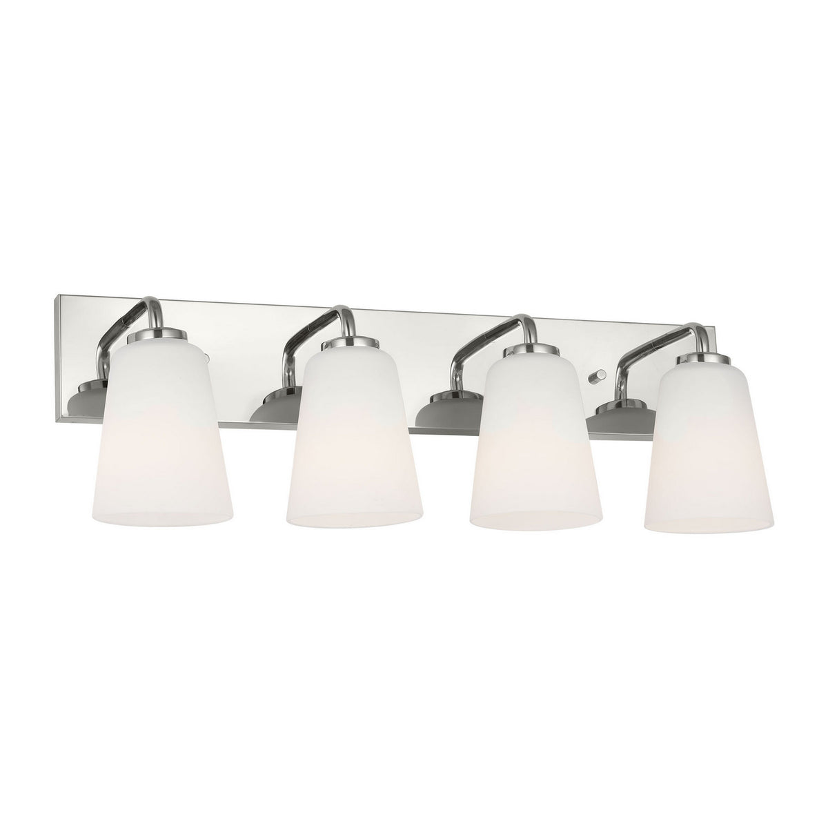 Miles Four Light Bath — Etched white glass