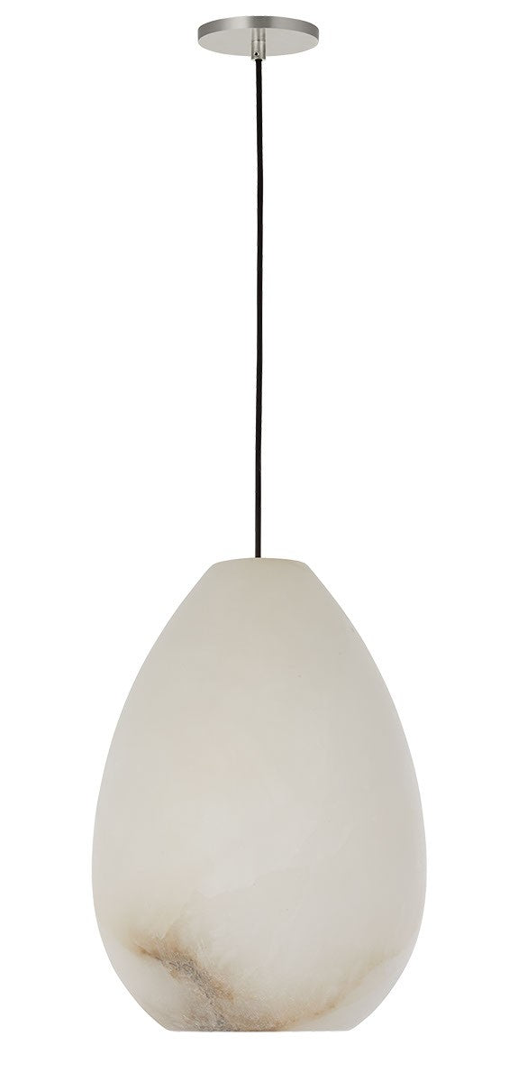 Alina One Light Pendant — 6.80", Alabaster