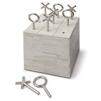 Tic Tac Toe Block (White Bone)