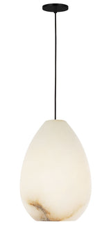 Alina One Light Pendant — 6.80", Alabaster