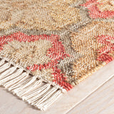 Dash & Albert Pali Handwoven Jute Rug in Multicolour, corner detail