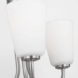 Miles Three Light Chandelier — Etched white