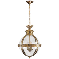 Crown Top Banded Globe Lantern