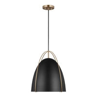 Norman Large Pendant — Midnight Black, 9 W