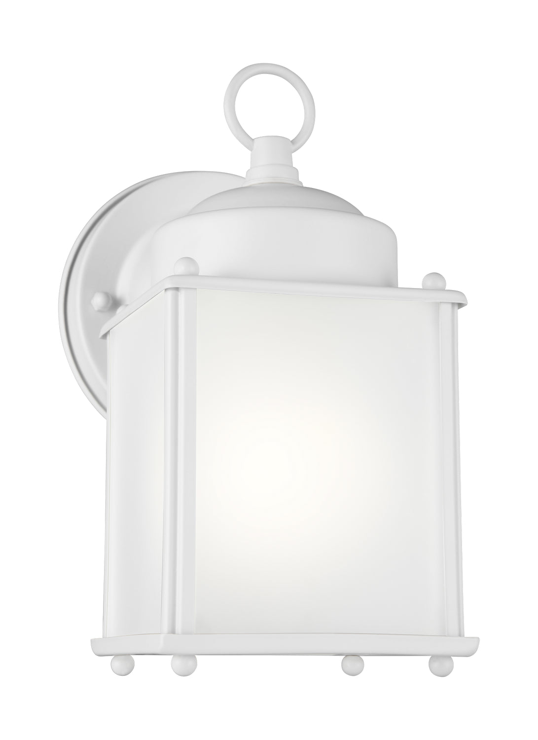 New Castle Small Outdoor Wall Lantern — Satin Etched