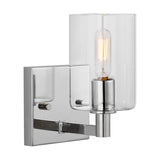 LED Bath Wall Sconce — W: 4.75" × H: 7.75" × D: 6.38"