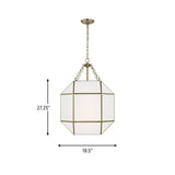 Three Light Lantern — 27.25", Smooth White