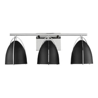 Three Light Wall/Bath — Midnight Black, 9 W